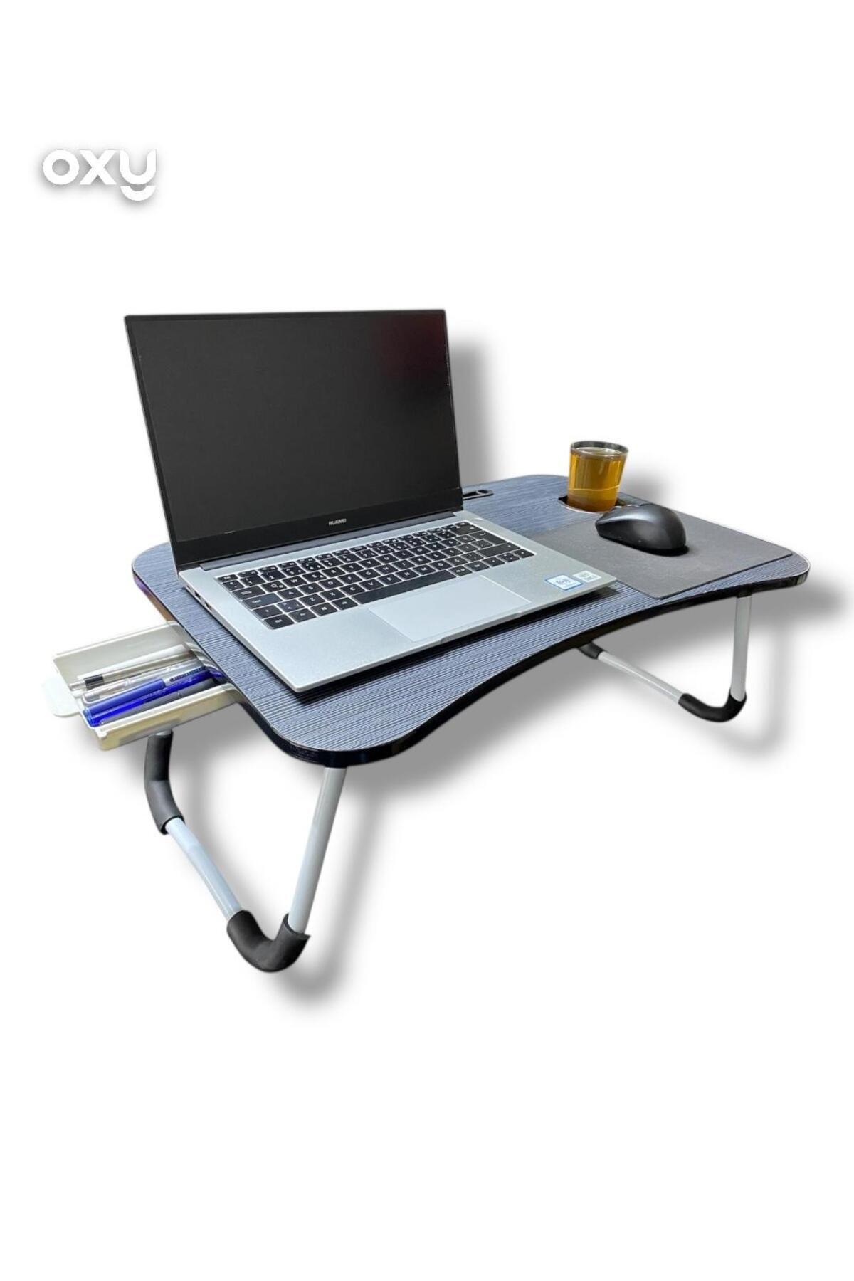 Oxy Çekmeceli Katlanır Laptop Sehpası, Tablet Sehpası, Ders Çalışma Masası