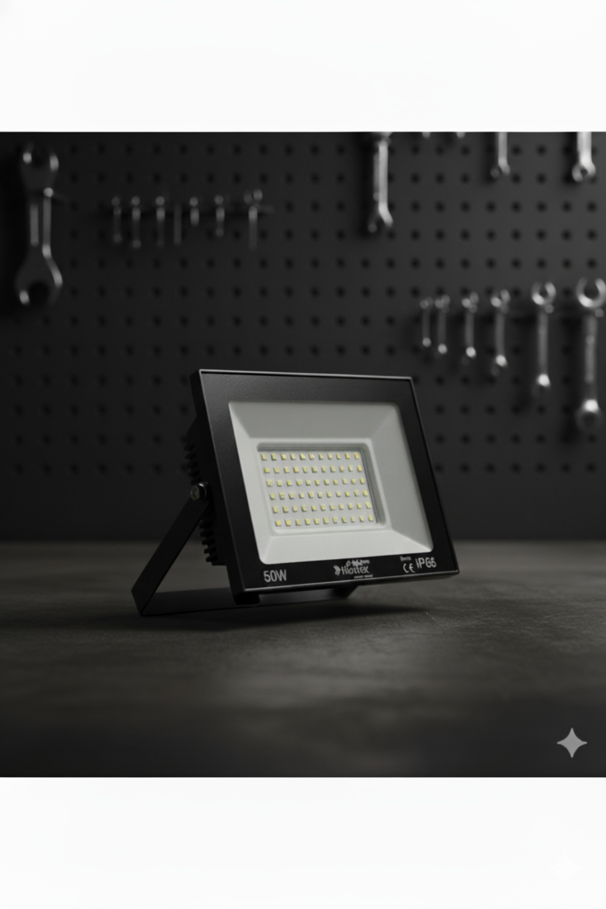 ERM 220V 50W Beyaz Işık LED Projektör - Su Geçirmez Slim Metal Kasa Dış ...