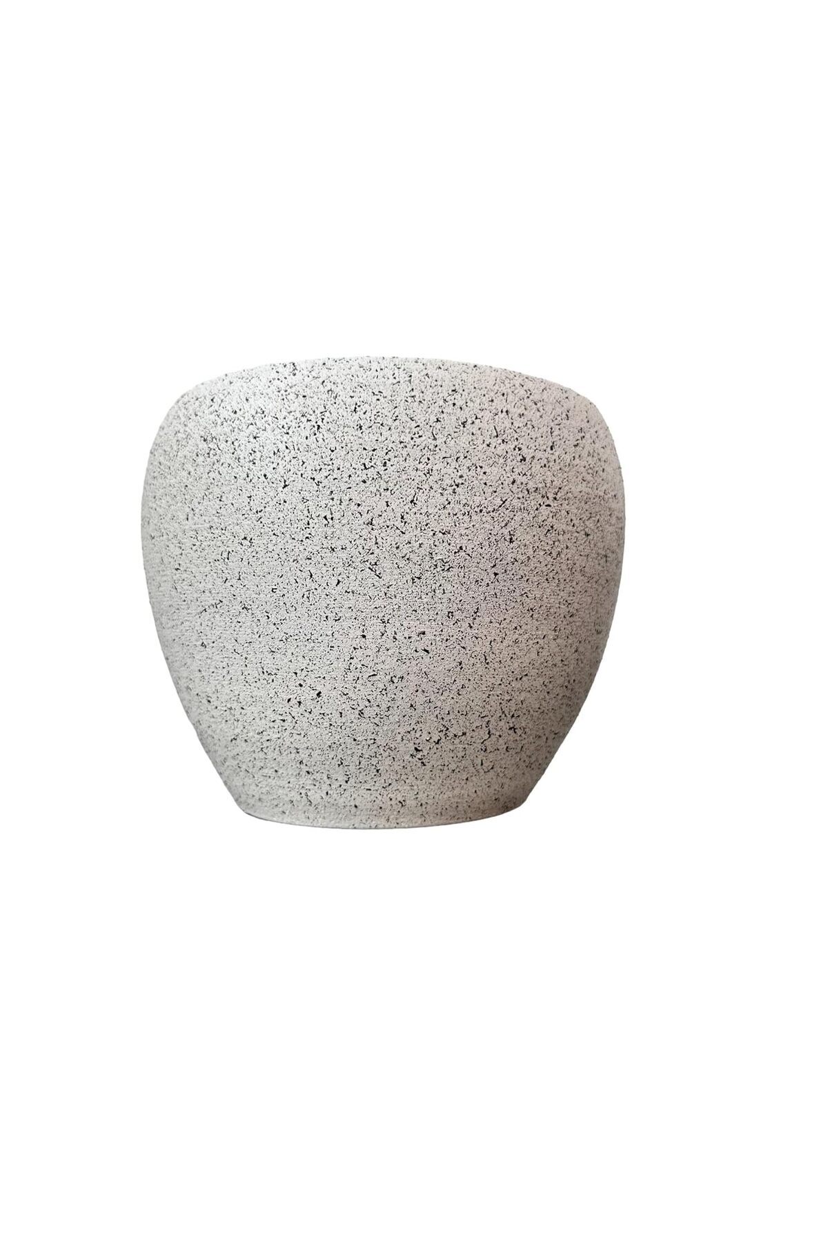 Shop a Way Bitki Tasarımı Ev Dekorasyon Beyaz Granit Toprak Saksı Saksılık Salon Çiçeklik - 15 CM