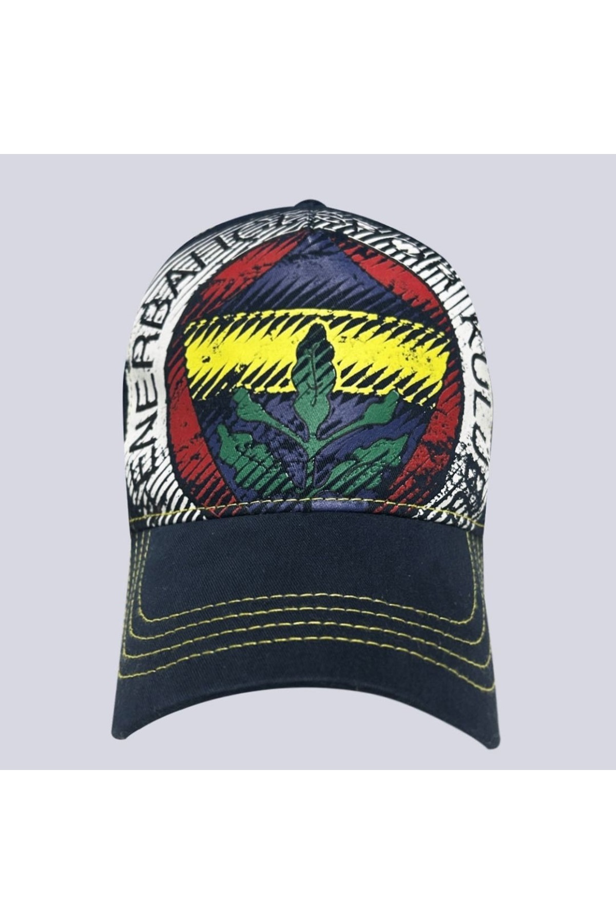 Fenerbahçe  Fenerbahçe S.K. 25/26 Sezon Tribün 6 Renk Brush Logolu Unisex Şapka LACİVERT - Görsel 2