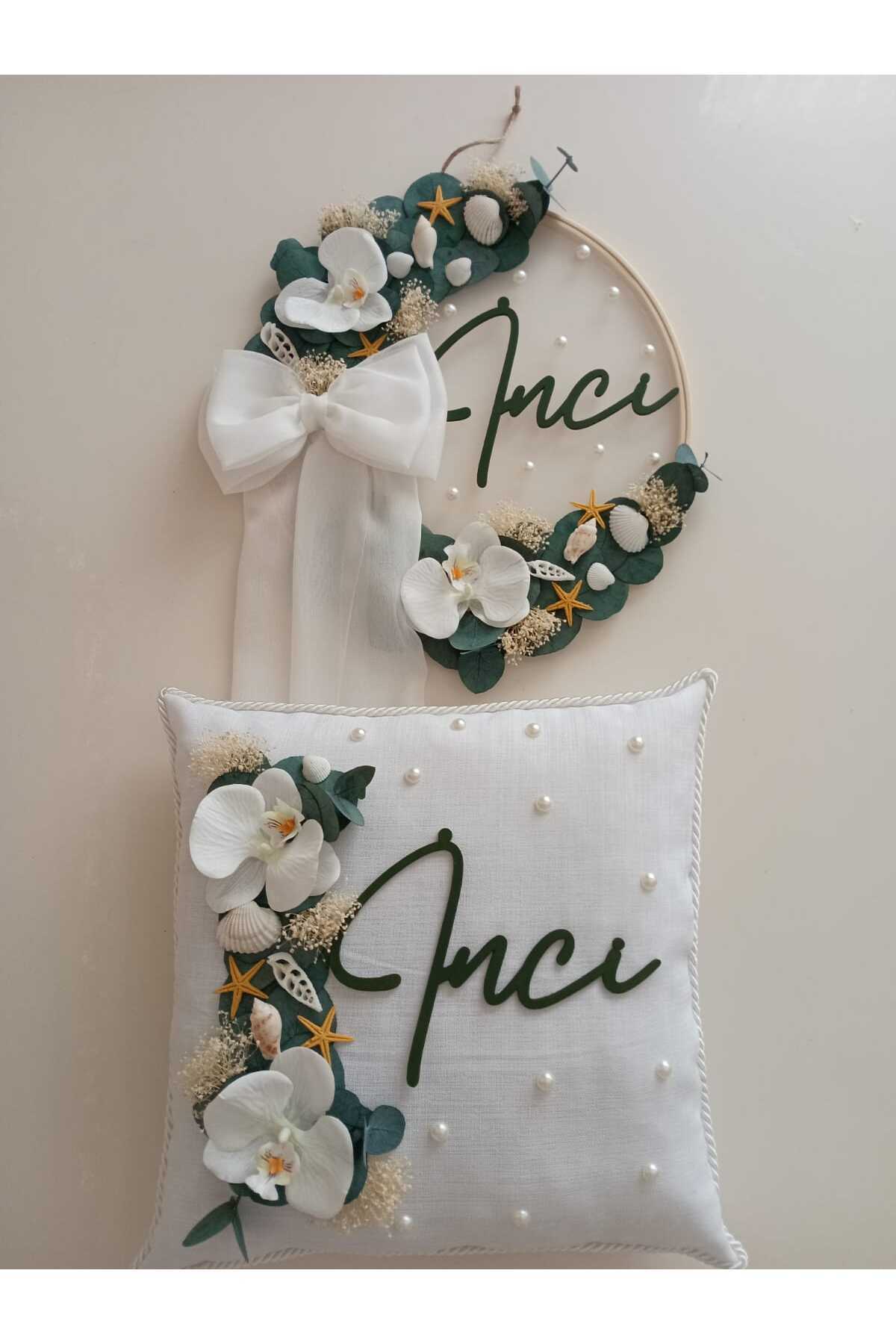 Moshi Design Beyaz İnci yastıklı bebek kapı süsü fotoğrafı 7 (önizleme)