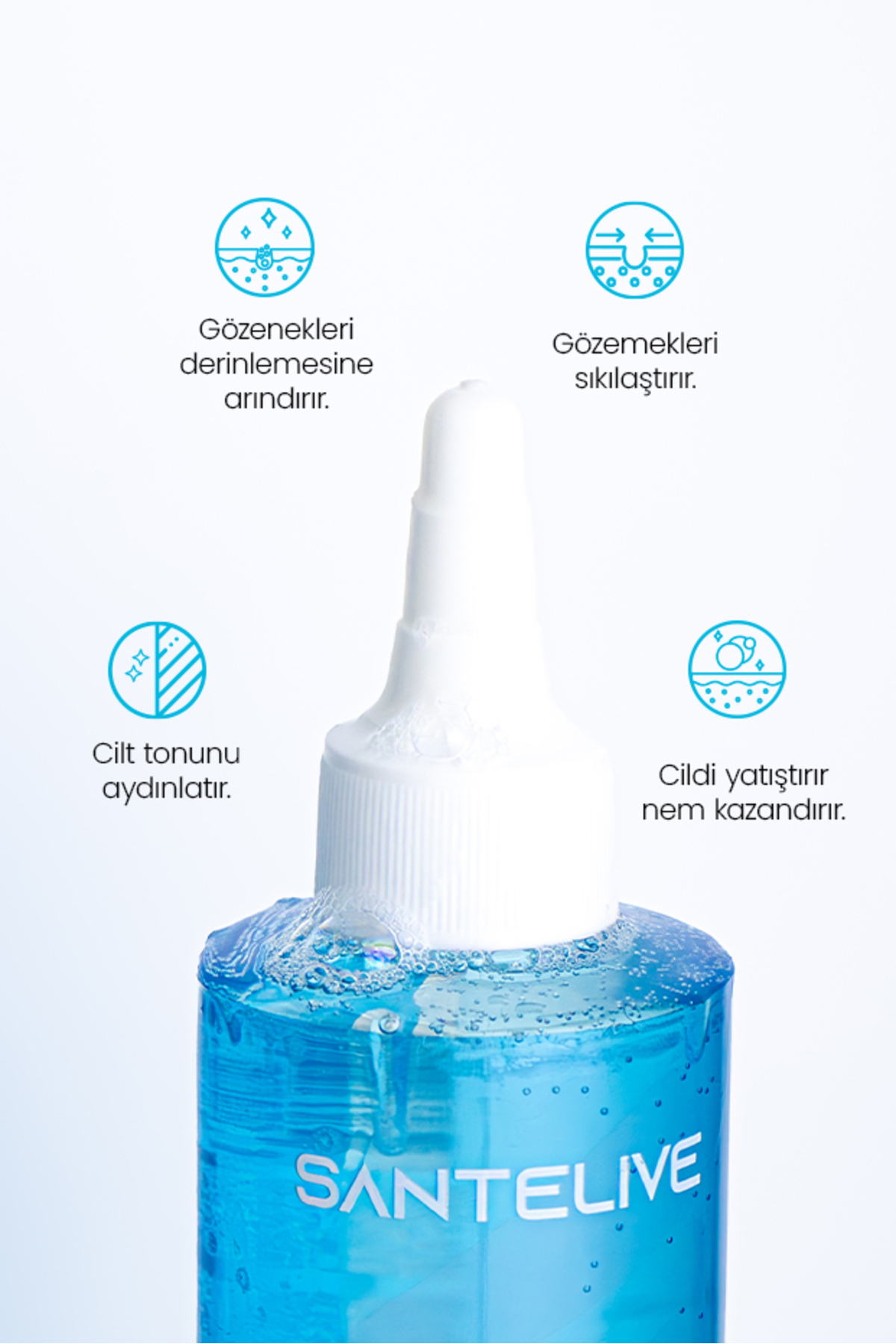 SIMPURE Gözenek Sıkılaştırıcı Tonik AHA BHA Hyaluronik Asit Sebum Dengeleyici 200 ml — SL3001 — تصویر 3 از 6