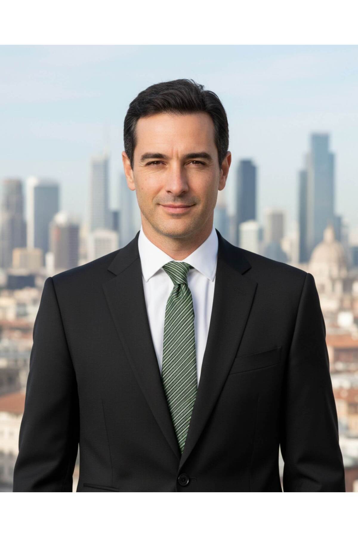  کراوات ابریشمی راه راه سبز و مشکی عرض ۷.۵ سانتی متر