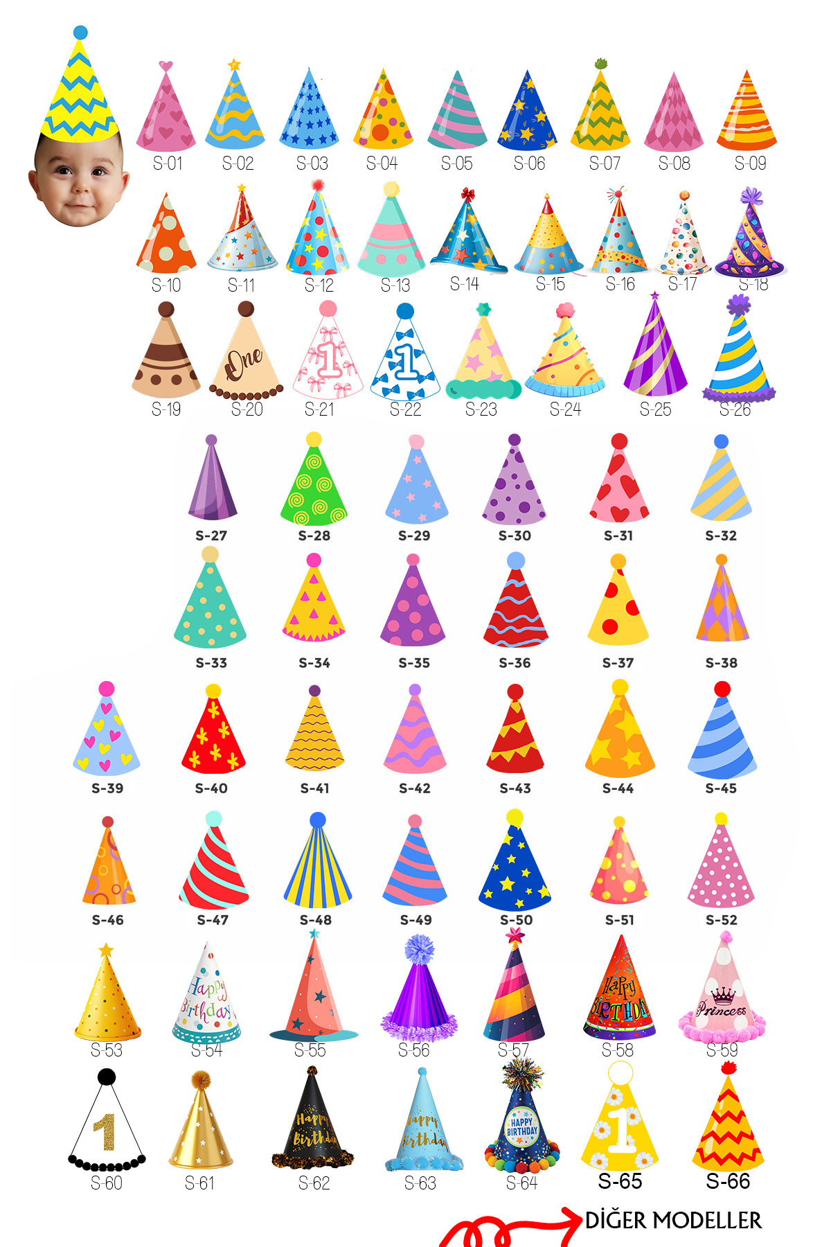 SelisCraft Kişiye Özel Fotoğraflı Parti Doğum Günü Cupcake Pasta Kürdanı Bebek Çocuk Dekor Süslemesi 12 adet fotoğrafı 3 (önizleme)