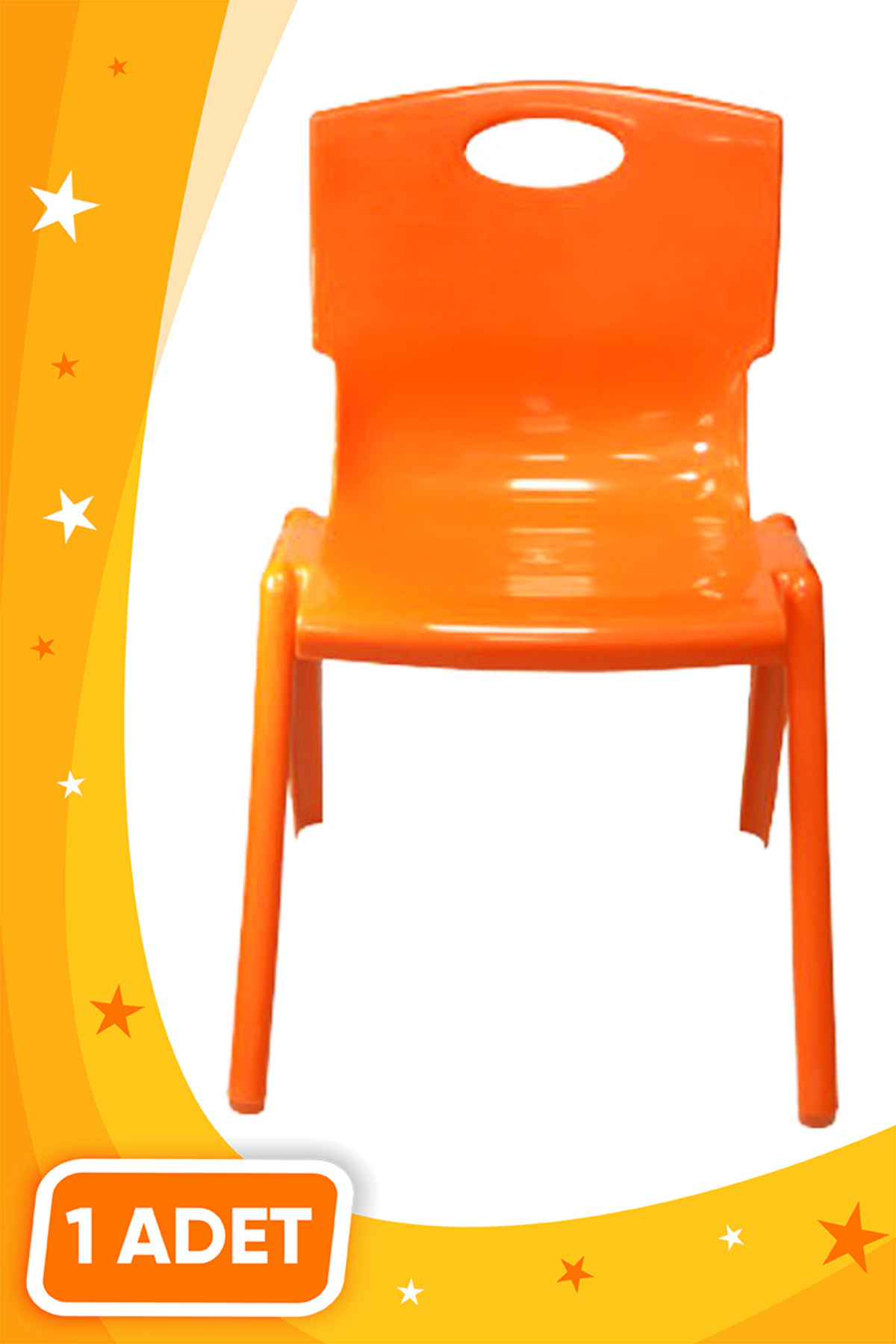 3K Anaokulu Kreş Çocuk Sandalyesi Renkli 1.Sınıf Kırılmaz Plastik 1 (Bir) Adet