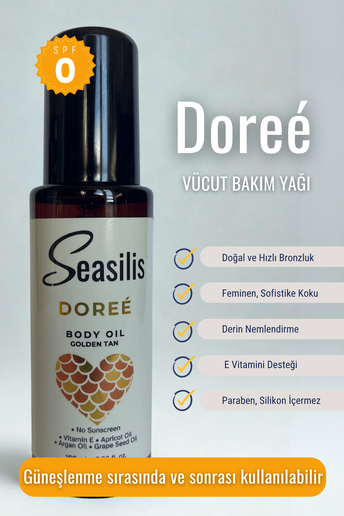 silis co. Seasilis Doreé Bronzlaştırıcı Vücut Yağı - 100 ml