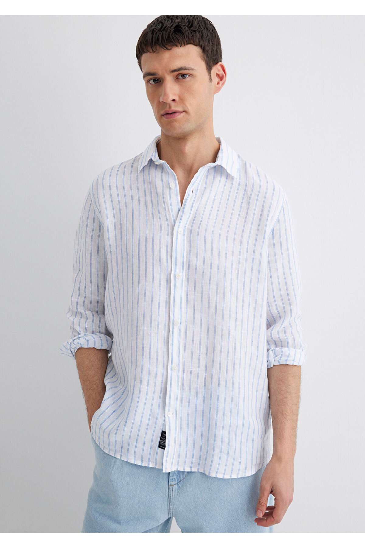 پیراهن مردانه راه راه آستین بلند | ماوی Mavi 211633 - تصویر 2