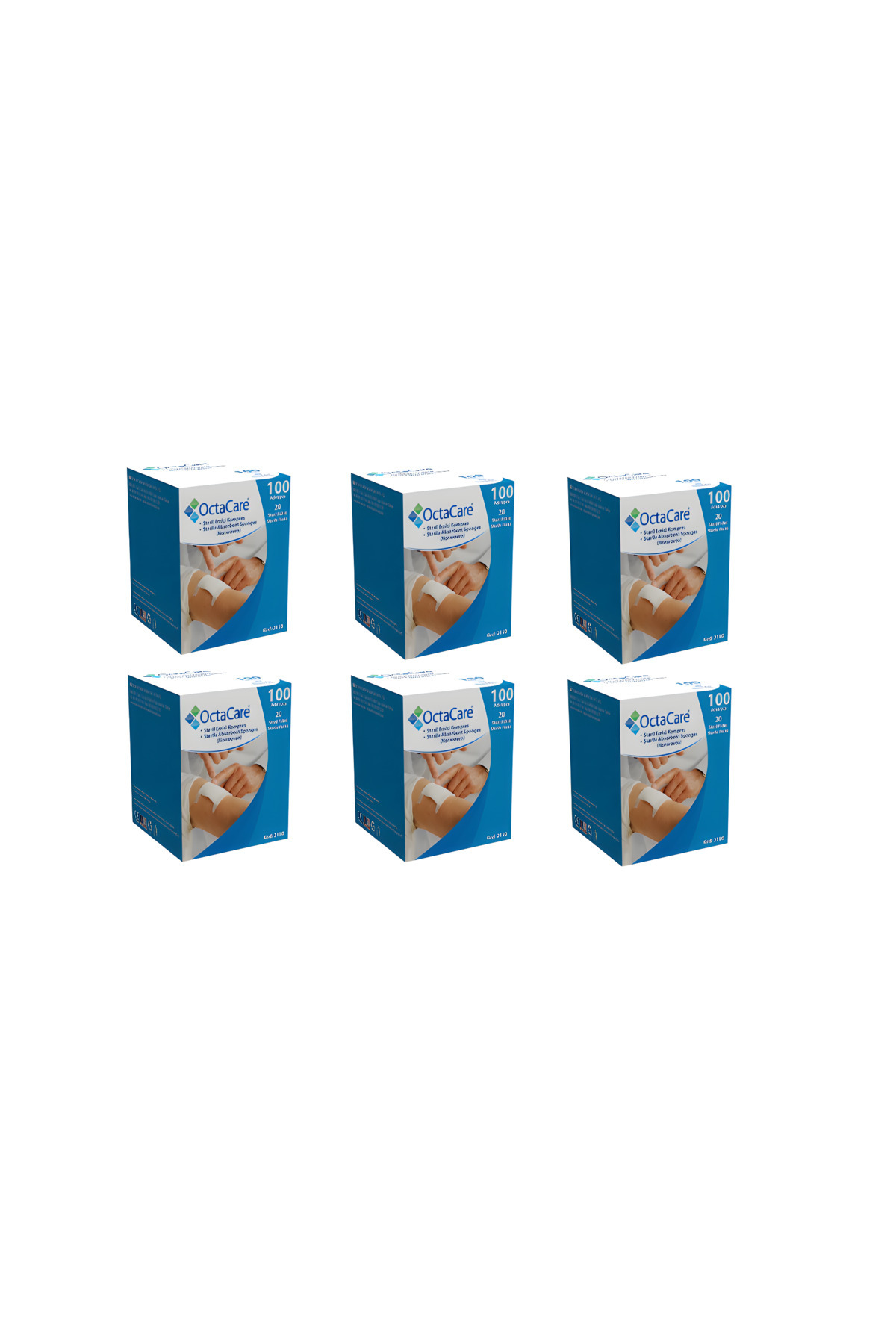 Octacare Steril Gaz Kompres Spanç 7,5cm x 7,5cm - 6 Kutu - 600 Adet