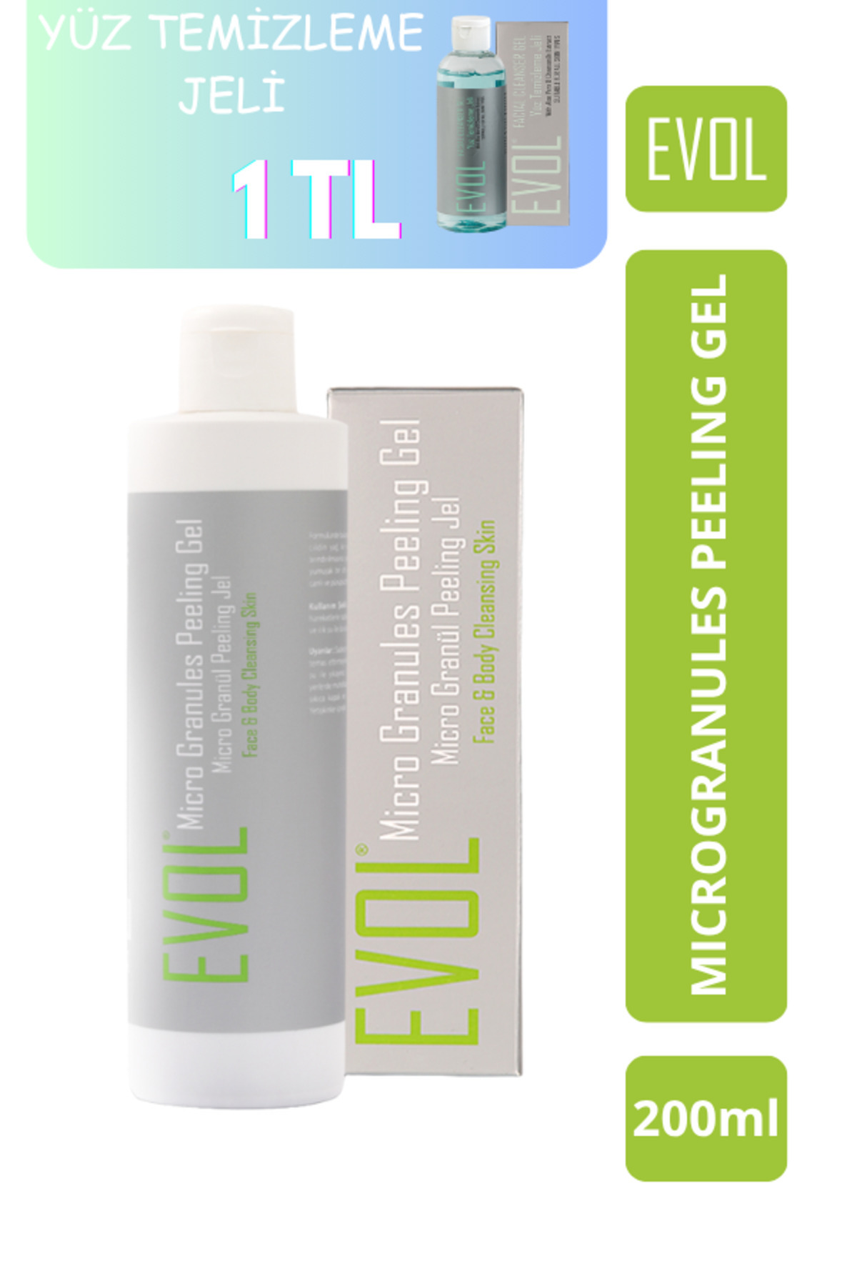 EVOL Kayısı Çekirdekli Mikrogranül Peeling Jel 200ml