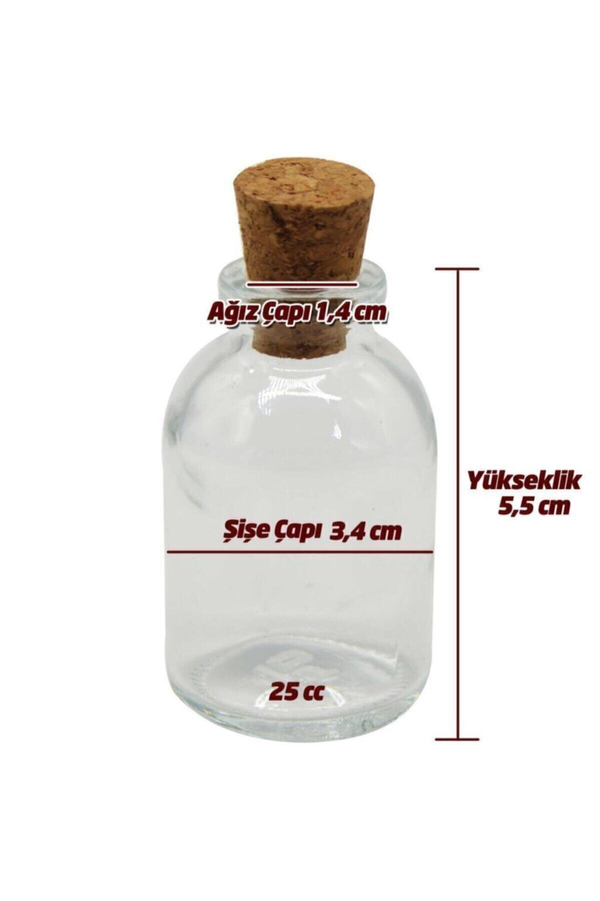 Genel Markalar Cam Şişe 25 Cc Mantar Tıpalı 20 Adet T_cam_sise_25cc_