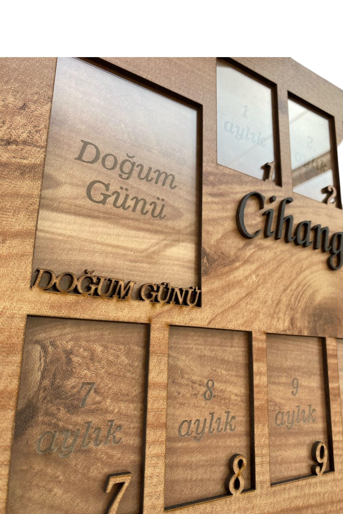 kalıcı anlar Bebekler İçin Özel Ahşap Doğum Albümü fotoğrafı 3 (önizleme)