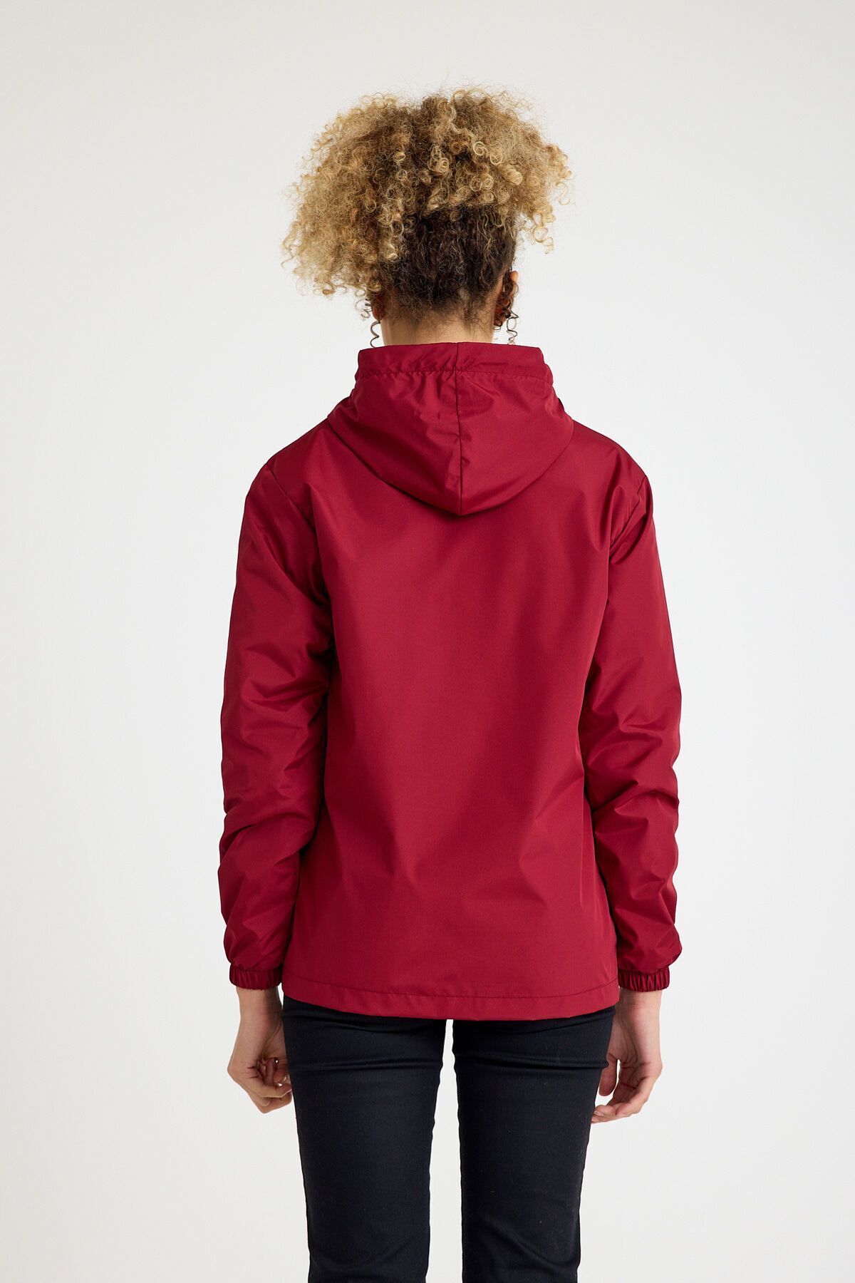 comstar  Kadın Içi Astarlı Suya Dayanıklı Kapüşonlu Cepli Yağmurluk - Görsel 8