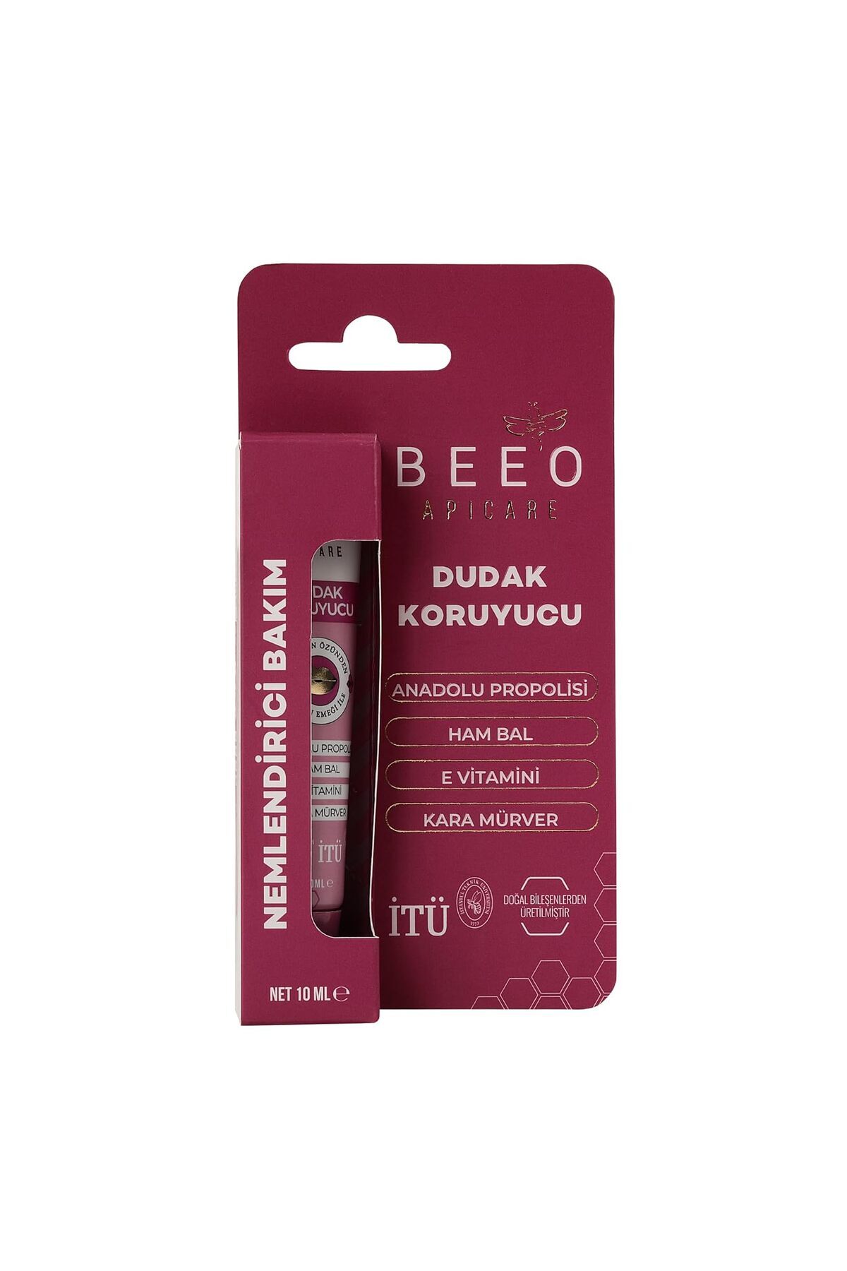 Shop a Way Bee'o ApiCare Propolisli Kara Mürverli Dudak Koruyucu, 10 ml