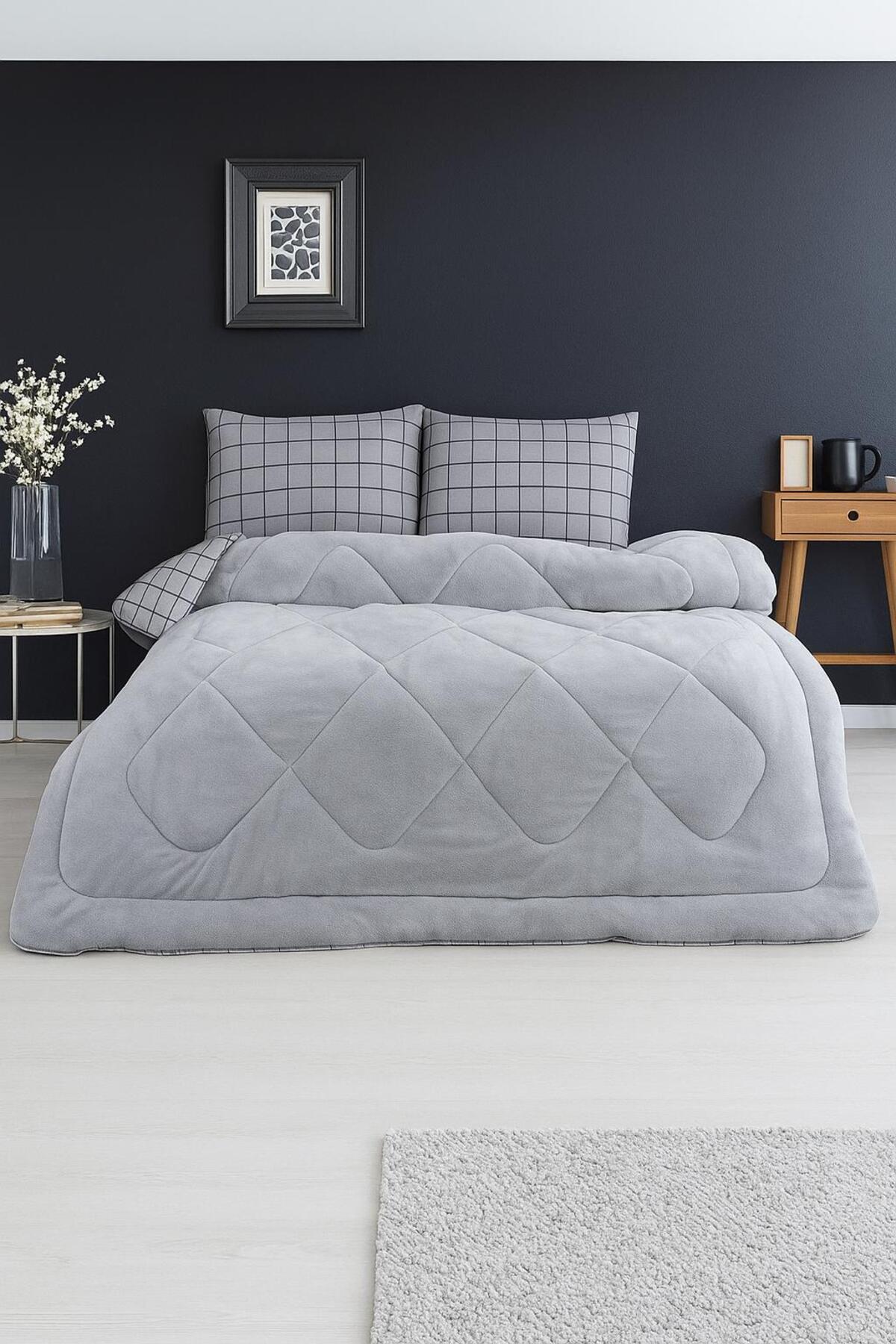 Arma Concept Çift Kişilik Wellsoft Yorgan Uyku Seti 195x215 & 4 Adet Yastık Kılıflı & Lastikli Çarşaf