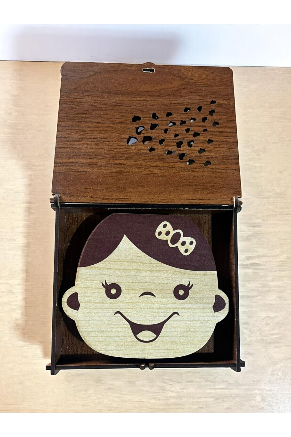 sly - Kız Bebek Süt Dişleri Göbek Bağı Ve Saç Saklama Anı Albüm Kutusu Bebek Hediyesi fotoğrafı 3 (önizleme)