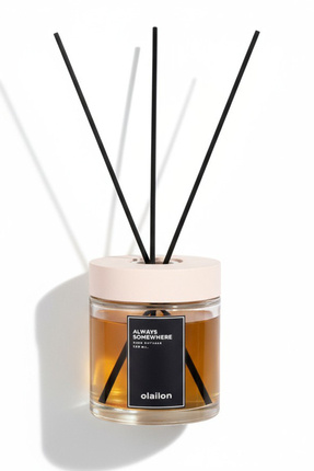 olailon Mango Kokulu, Bej Beton Kapaklı Dekoratif Çubuklu Oda Kokusu 120ml