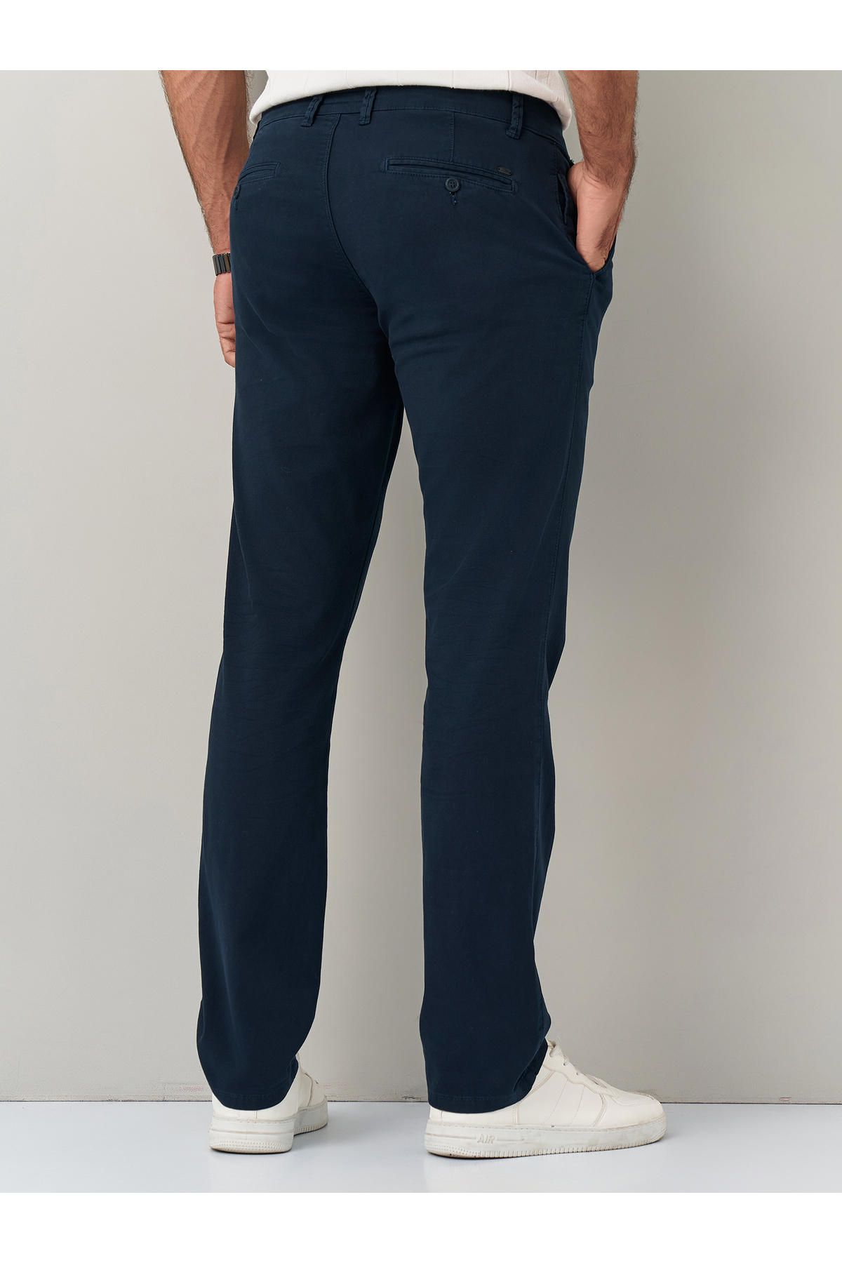 Regular Fit Pamuklu Koyu Lacivert Chino Pantolon — سرمه‌ای 27030 — تصویر 3 از 8