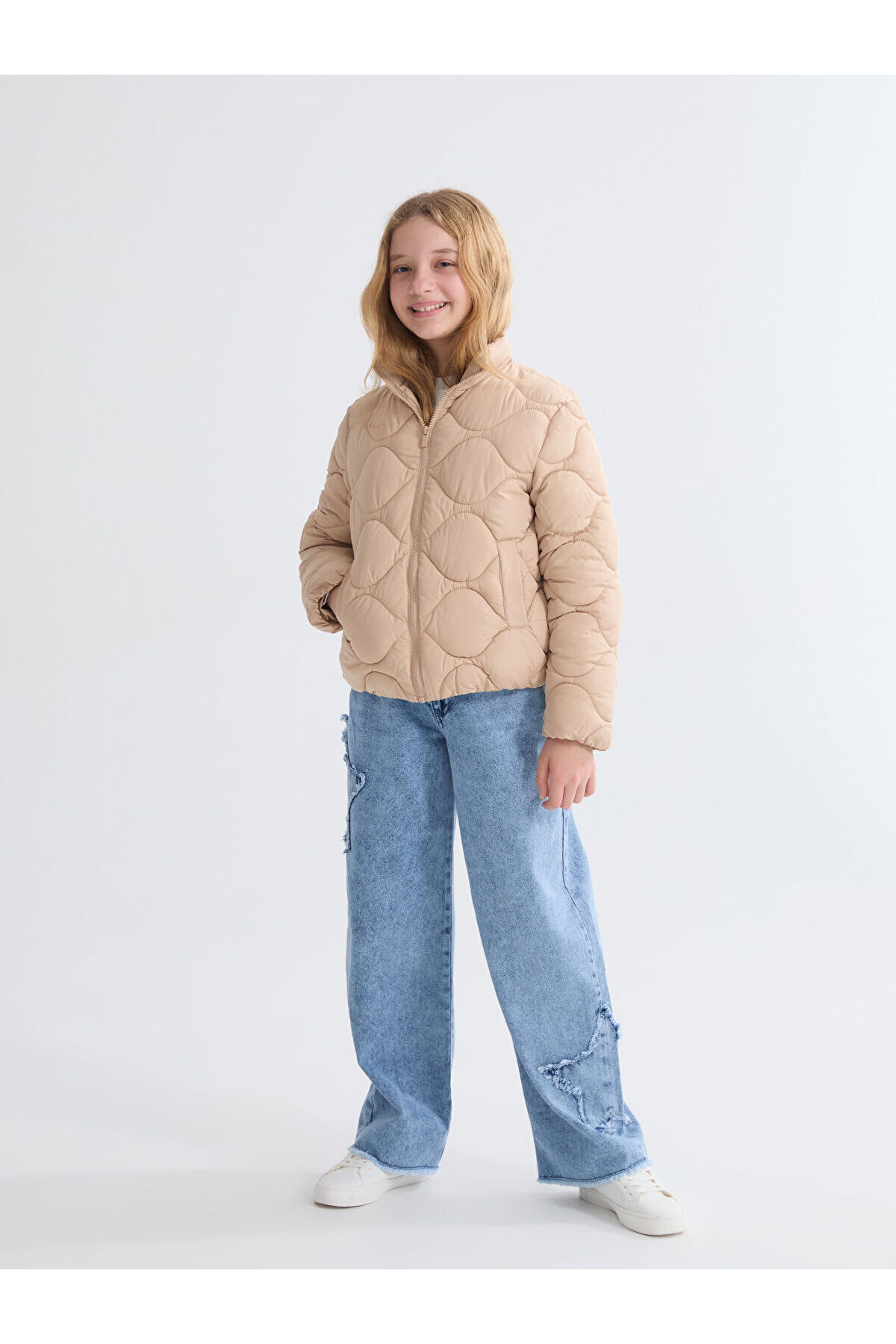 LC Waikiki LCW Kids Dik Yaka Kız Çocuk Kaban fotoğrafı 2 (önizleme)