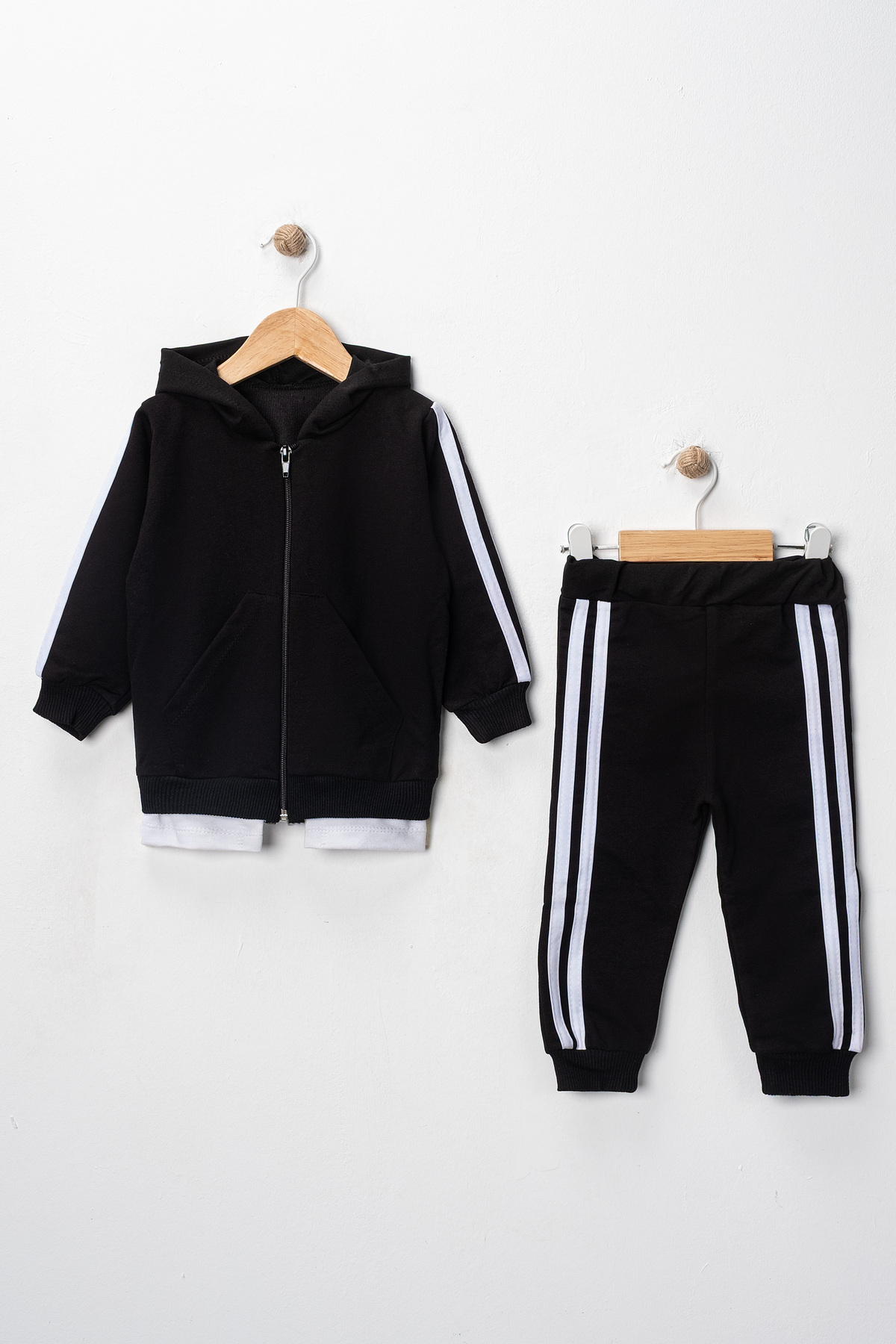 Pırlanta baby Şık ve Rahat 2 Parça Çocuk cepli fermuarlu Eşofman Takımı fotoğrafı 2 (önizleme)