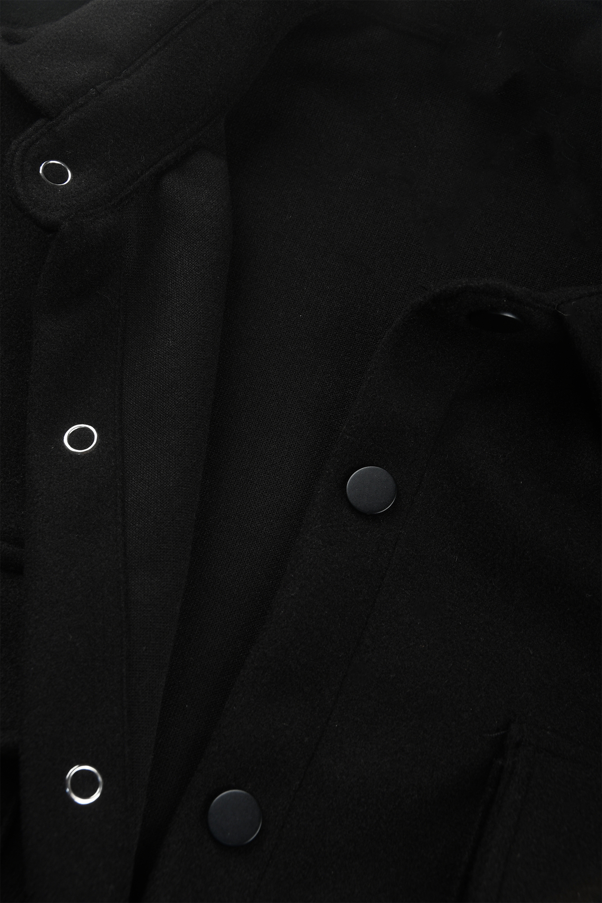DeepSea  Erkek Siyah Kaşe Ceket Mont – Rahat Kesim Cepli Çıtçıtlı Ceket 2500559 - Görsel 5
