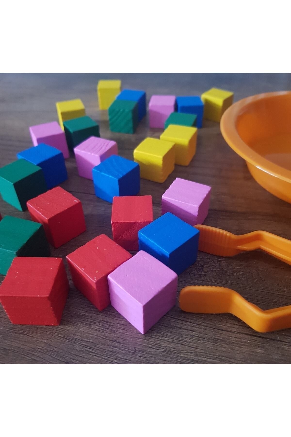 kaan oyuncak Renkli Küpler Aktarma Oyunu Cımbızlı fotoğrafı 7 (önizleme)