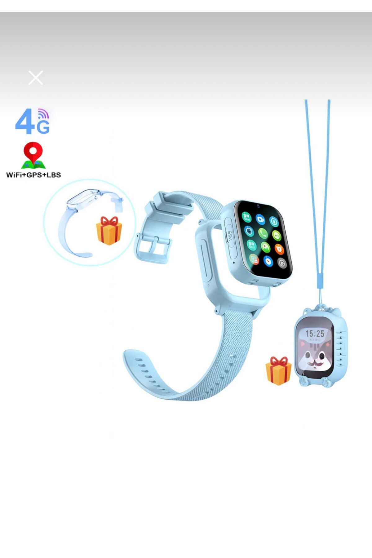 LİFİİ SİM KARTLI GPS`Lİ KAMERALI GÖRÜNTÜLÜ GÖRÜŞMELİ ÇOCUK GÜVENLİĞİ İÇİN AKILLI SAAT fotoğrafı 3 (önizleme)