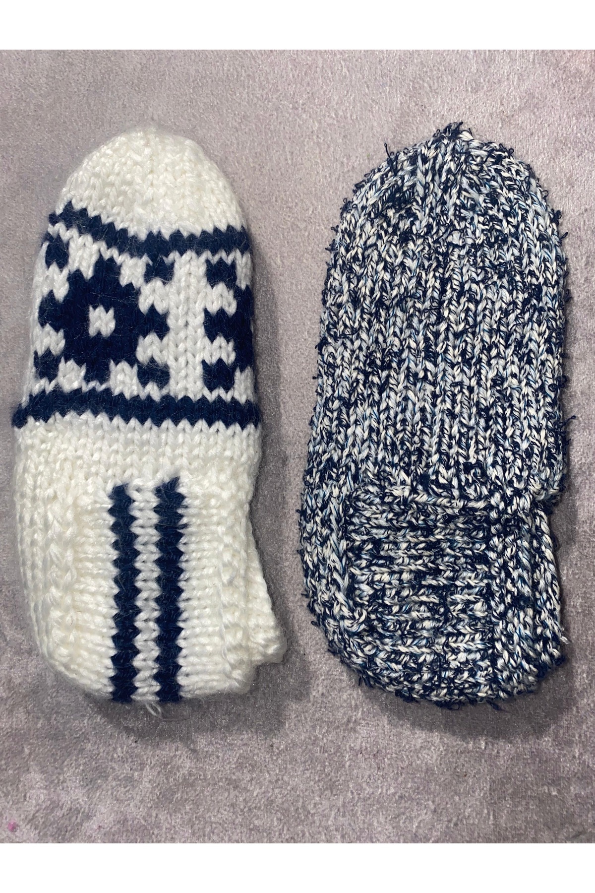 MESKSTORE El Örgü Sıcak&Yumuşak Tutan Kışlık Patik 39