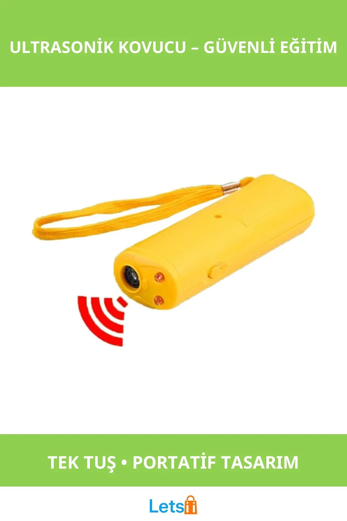 Letsii Ultrasonik Köpek Kovucu Eğitici Taşınabilir ve Ergonomik