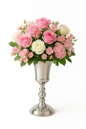 shop Gümüş Vazo Krom Kaplama