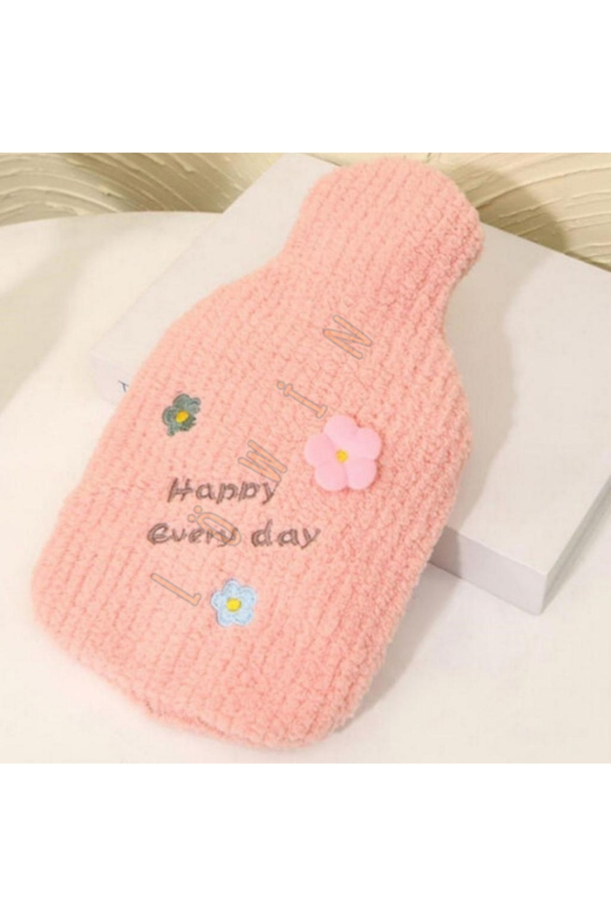 Löwin Yumuşak Peluş Kılıflı 2 Lt El Geçmeli Sıcak Su Torbası - Pembe