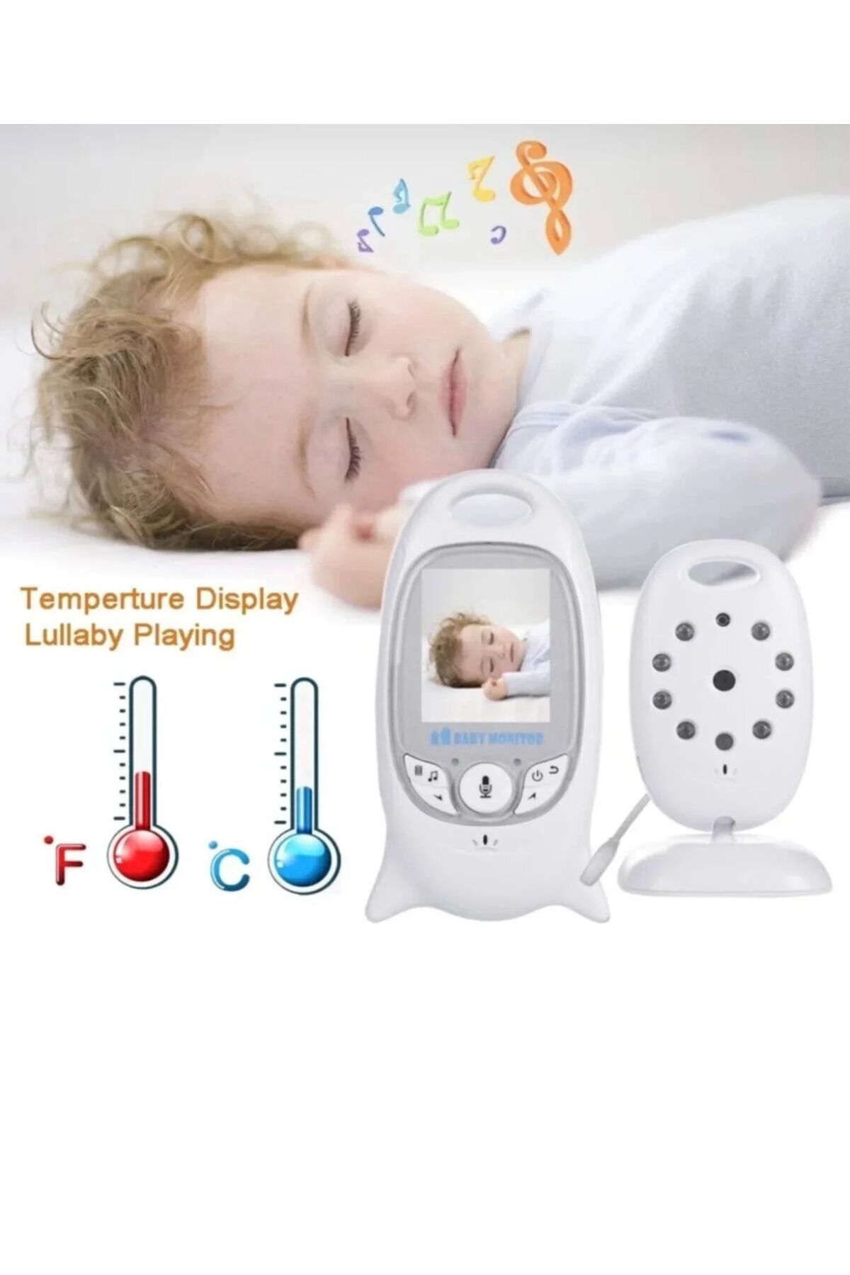 ATLT ATLANTİS KAMERALI BEBEK MONİTÖRÜ GECE GÖRÜŞLÜ ÇİFT TARAFLI KONUŞMA NET GÖRÜNTÜ fotoğrafı 3 (önizleme)