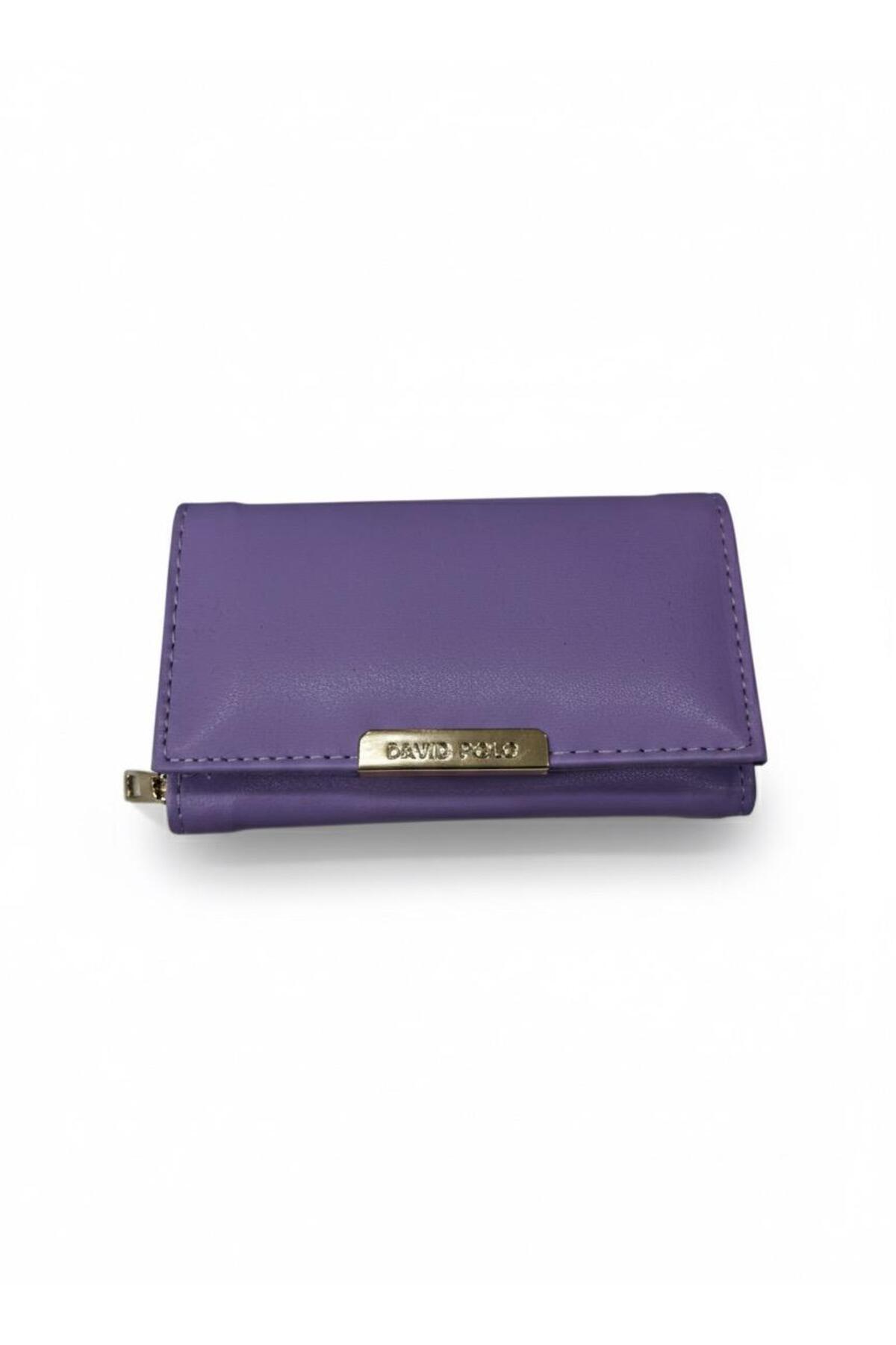 Soft Faux Leather Gold Women's Wallet with Color Detail Medium Size