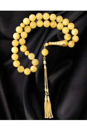 Erbab i Kehribar Sertifikalı Baltık Kehribar Tesbih - Gümüş Püskül ve İmame T...