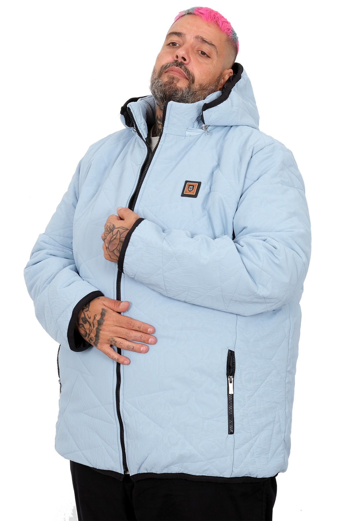ModeXL Mode XL Erkek Buyuk Beden Mont Kapsonlu Kapıtone 25708 görsel 2