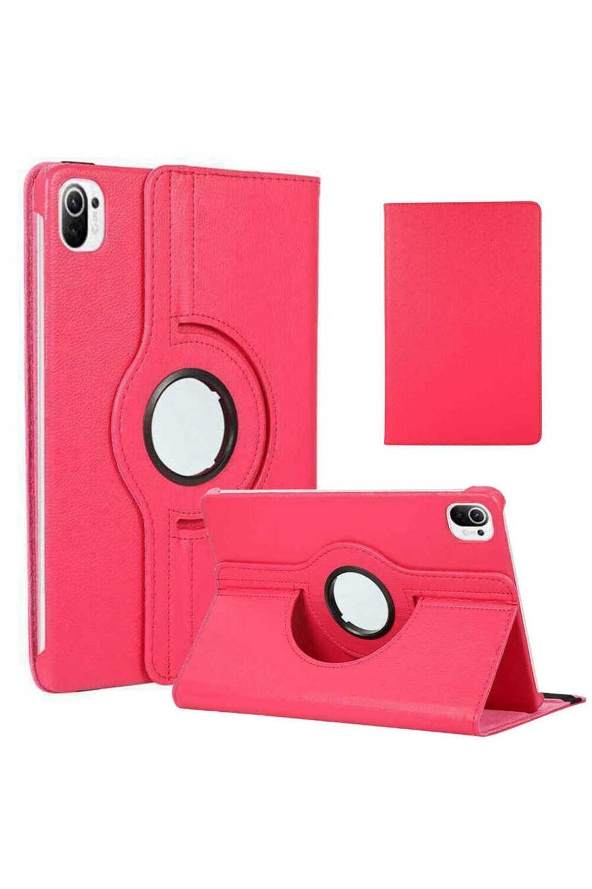 Mi Pad 5 NXXA Dönebilen Standlı Kılıf - Pembe Koyu