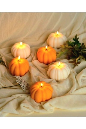 Yuva Concept Mini Balkabağı Mum Seti | El Yapımı Dekoratif Mumlar