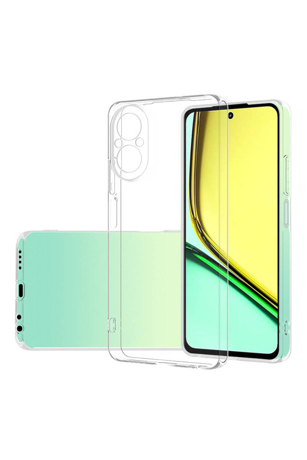 Realme 12 Lite Kılıf NXXA Süper Silikon Kapak - Şeffaf