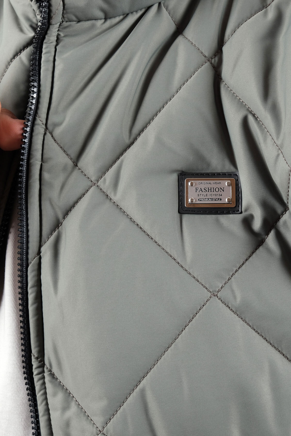 ModeXL Mode XL Battal Beden Mont Dik Yaka Kapitone 25705 görsel 4