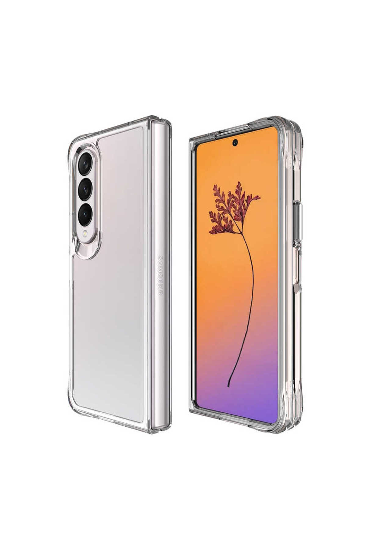 Galaxy Z Fold 4 Uyumlu JoieCreatif Vonn Kılıf-Renksiz
