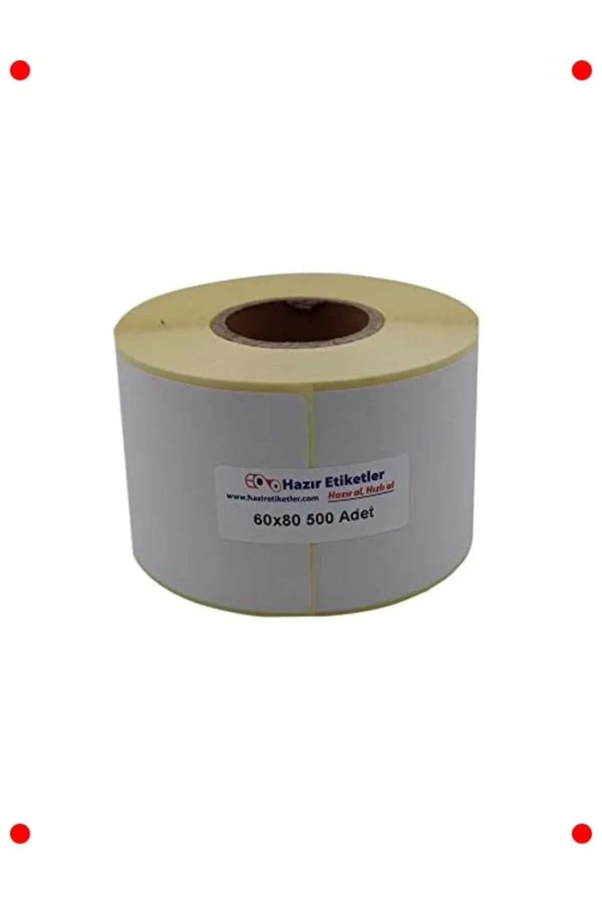 markentegra Baskısız Kuşe Etiket Rulosu (60x80mm) - 500 Adet