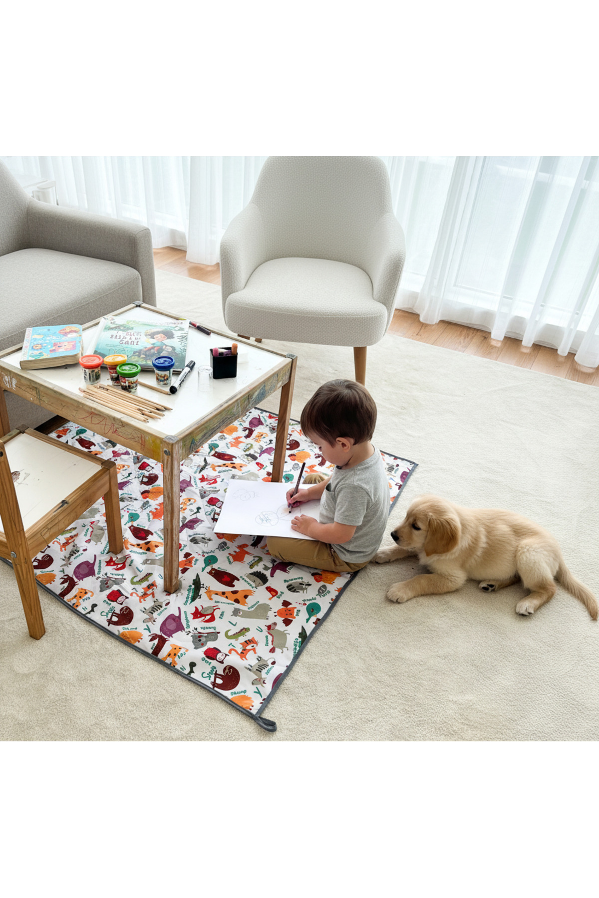 yorni 145x300cm Şişme Havuz, Oyun Halısı, Aktivite ve Bahçe için %100 Sıvı Geçirmez Çok Amaçlı Örtü fotoğrafı 2 (önizleme)