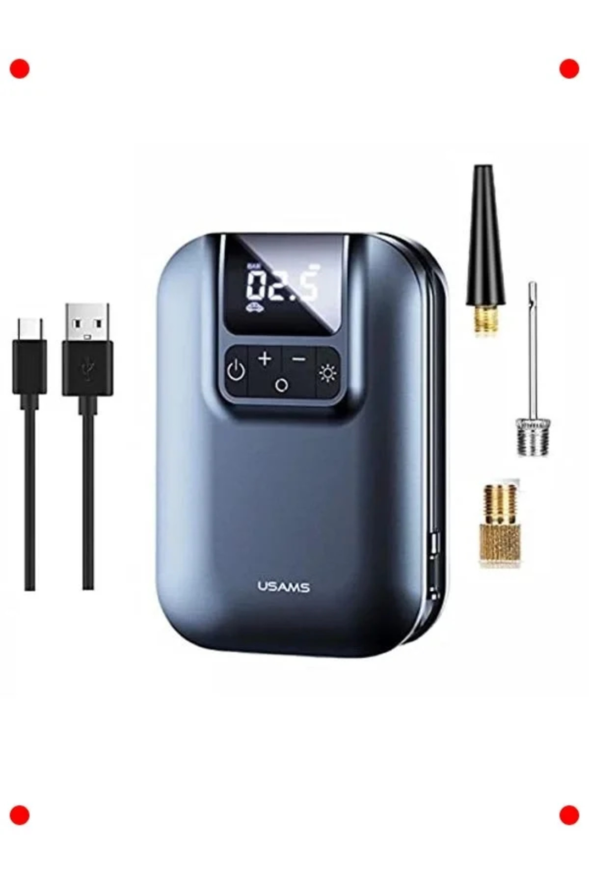 Genel Markalar Taşınabilir Şarjlı Lastik Hava Pompası – 350 PSI