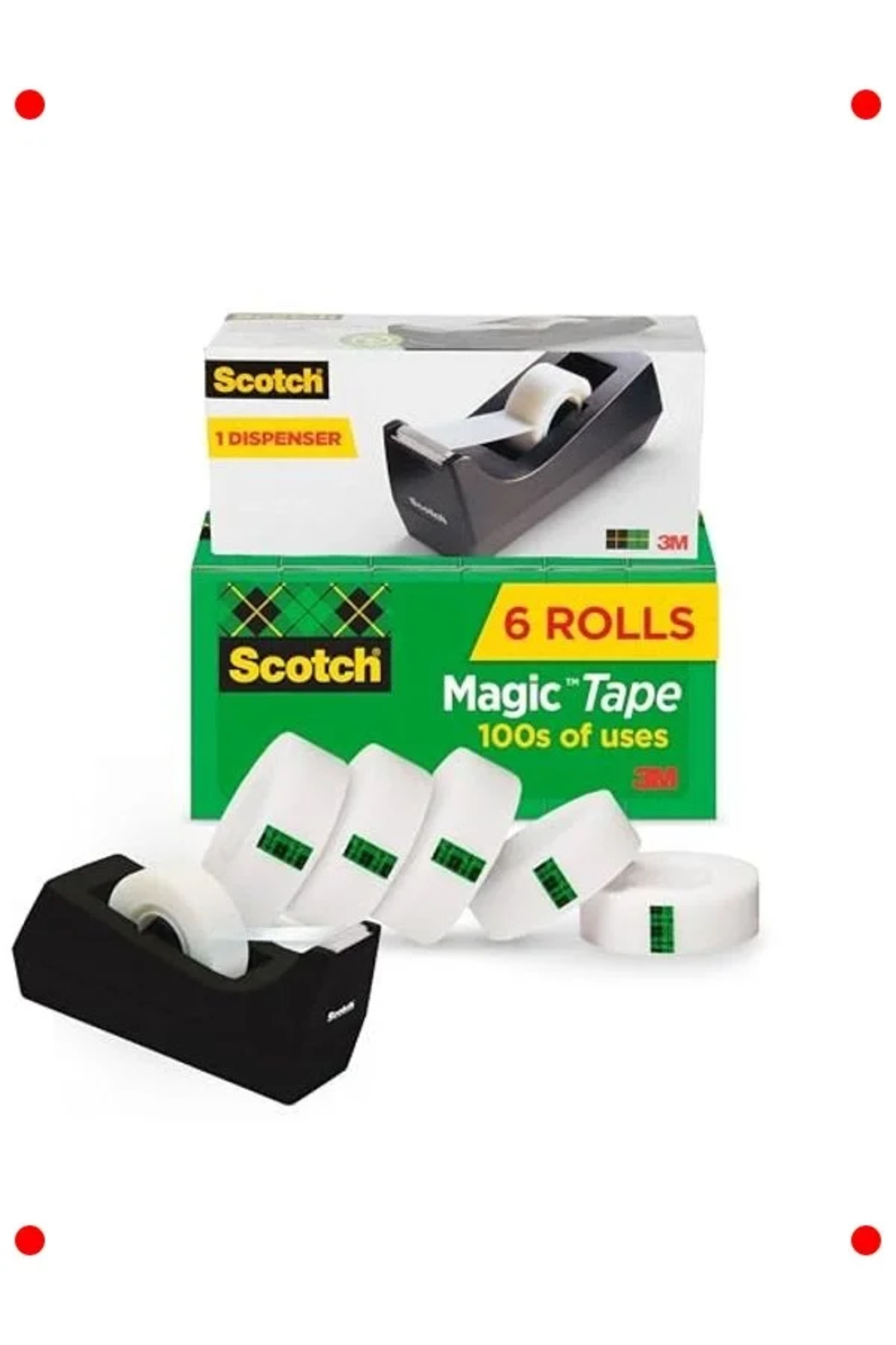 Genel Markalar Görünmez Bant ve Dispenseri Seti - 6'lı Rulo Paketi