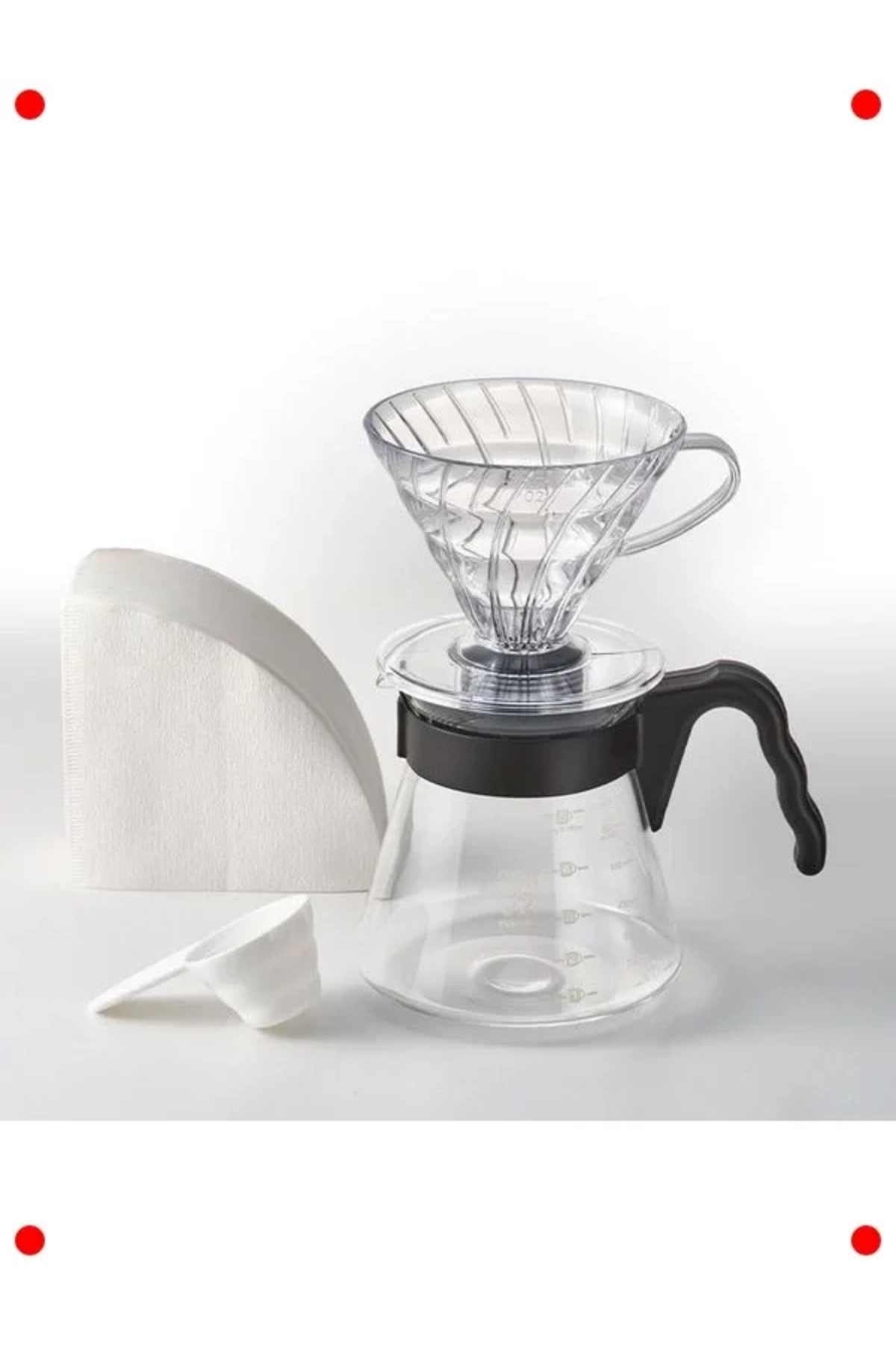 NETWORK ART Şeffaf Damlama Kahve Demleme Seti