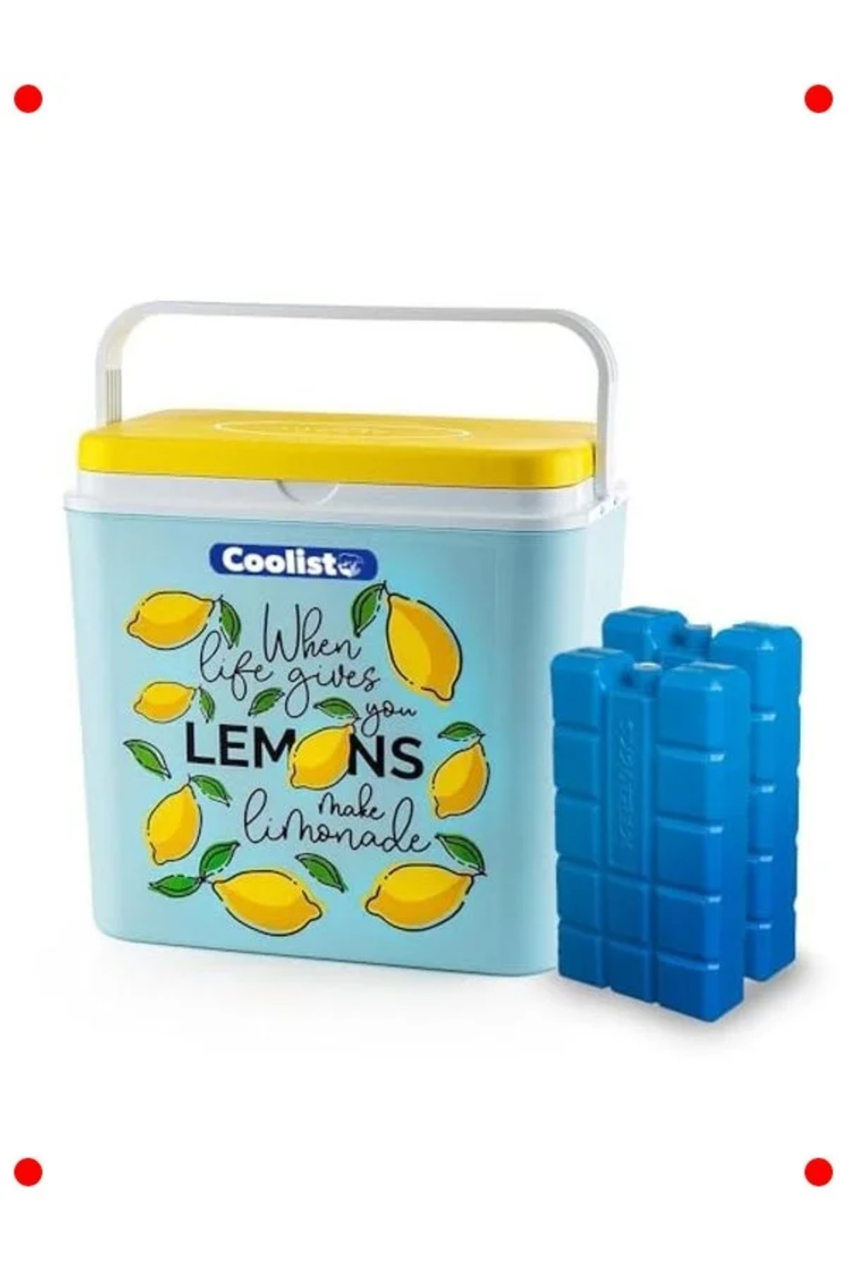 ulupazarlama Limon Desenli Buzluk, 24 Litre + 2 Buz Kaseti