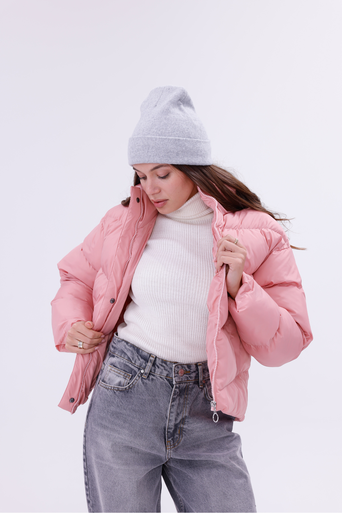 ROBA  -Regular Dolumlu, Su İticili, Şişme Kadın Mont RBW-310 - Görsel 3