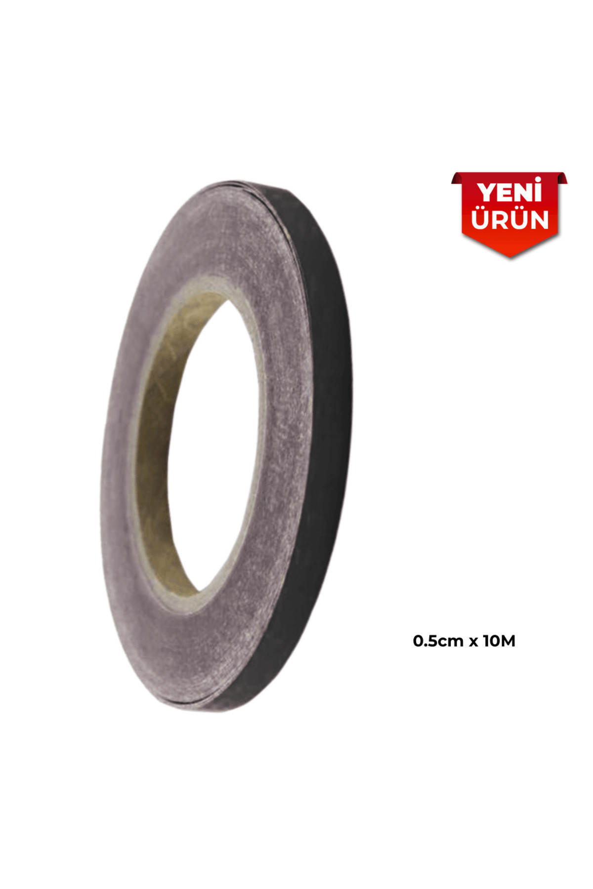 SMX Reflektif Fosforlu Şerit Bant, Düz Reflekte İkaz Bandı 0.5cm x 10M Siyah 5007