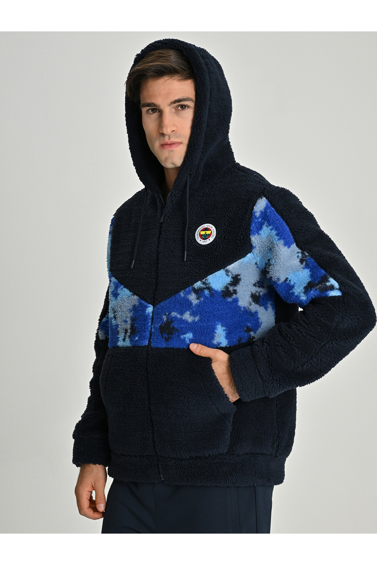 Fenerium ERKEK TRIBUN KAMUFLAJLI PELUŞ SWEAT görsel 3