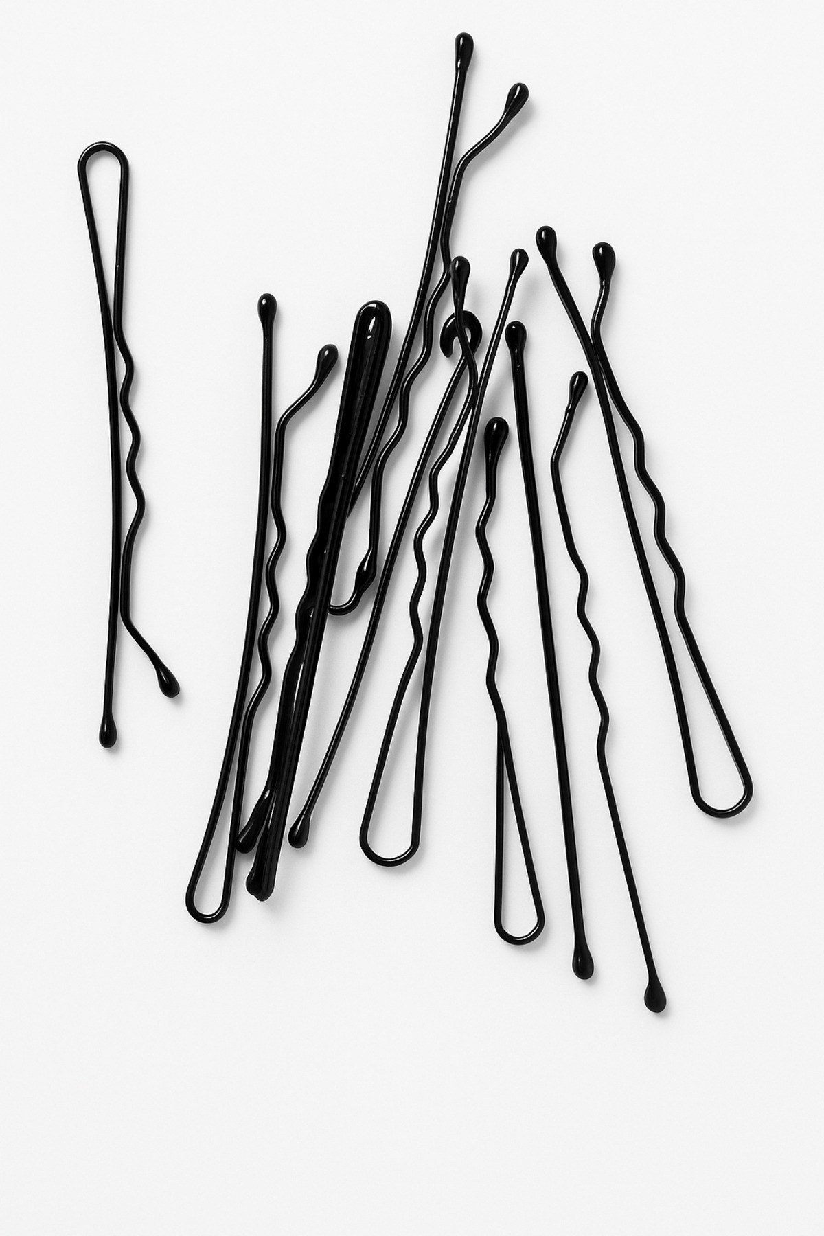 Needstore 100 Adet Kaliteli Siyah Tel Toka 5CM Kadın Saç Aksesuar Bob Pin Firkete Topuz Tutucu Toka Kına Nişan Düğün Mezuniyet Tokası görsel 3