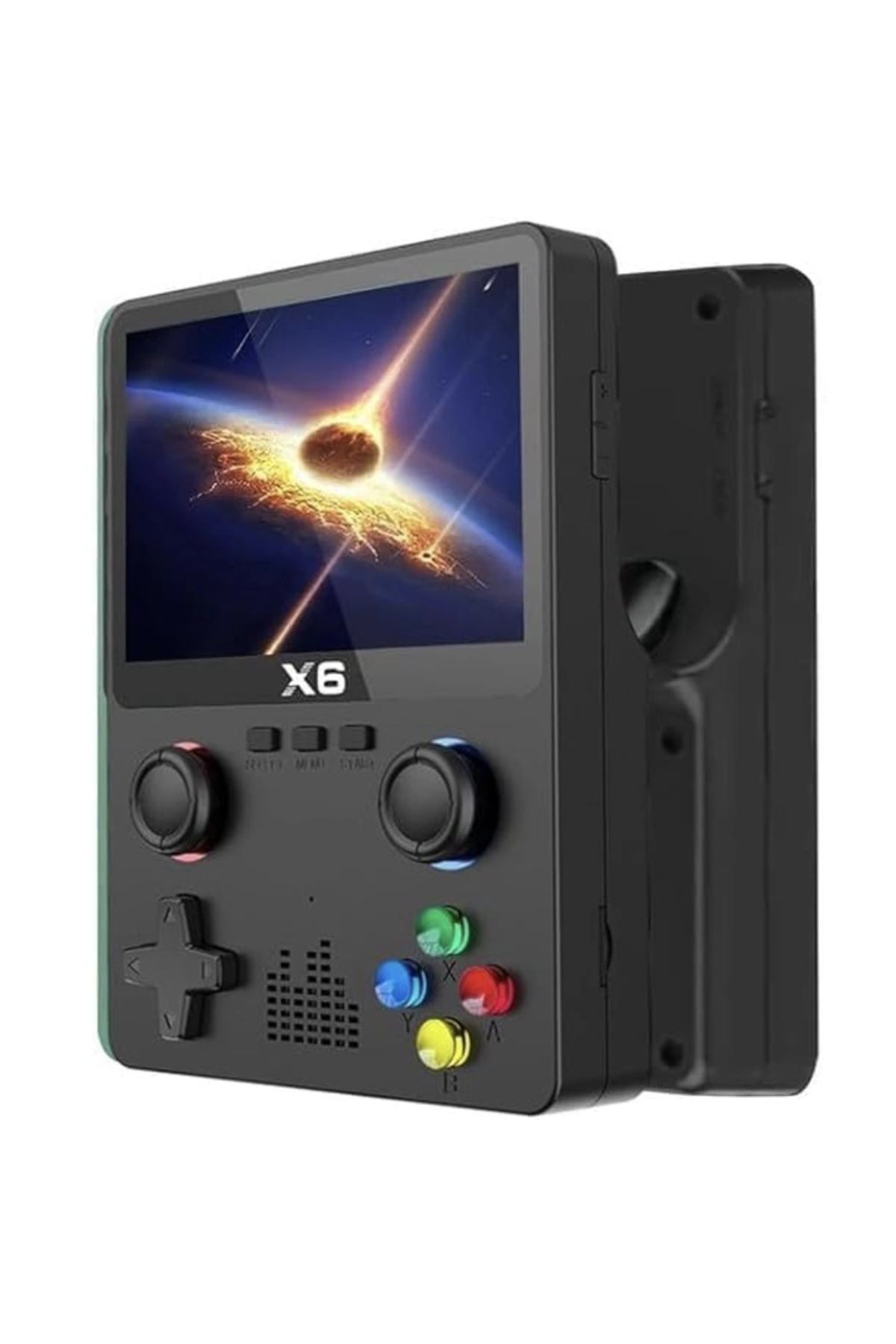 yollayenilensin X6 Retro El Oyun Konsolu – 10.000+ Oyunlu, 3.5" IPS Ekran, Çift Joystickli, 64 GB Destekli Siyah